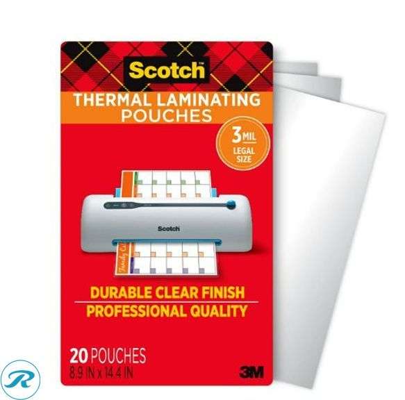 Office Depot® Brand Laminating Pouches, Menu Size, 5 mil, 11-1/2" x 17-1/2", Pack Of 100 Pouches- New; Office Depot® Brand Laminating Pouches, Letter Size, 9" x 11-1/2", Pack Of 200 Pouches- New; Scotch® Thermal Laminating Pouches, 8.9" x 14.4", 20 Laminating Sheets, Fits Legal Size- New/ Some Missing - Roller Auctions