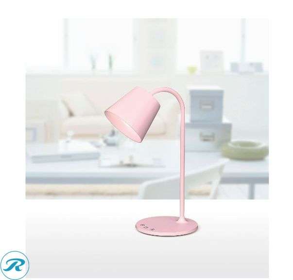 (2) Realspace™ Kessly LED Desk Lamp With USB Port, 17"H, Gray; Realspace™ Kessly LED Desk Lamp With USB Port, 17"H, Pink - Roller Auctions