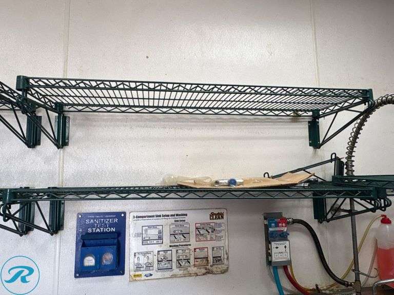 (7) Wall Mounted Wire Shelves, 48” x 14” - Roller Auctions