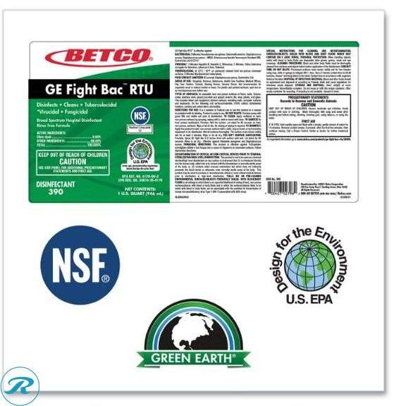 Lysol®: Disinfectant Spray, 19 Oz Bottle, Case Of 4, 8 cans- New; (3) Tide Ultra Oxi Liquid Laundry Detergent, Fresh, 84 Fl Oz- New; (3) Betco GE Fight Bac RTU Disinfectant- New - Roller Auctions