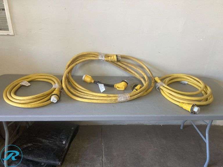 (4) - (3) Power Extension Cable for 50 amp to 30 amp (1) Electrical Adapter - Roller Auctions