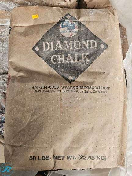 Pallet Of G&S Solutions Diamond Chalk For Sports Fields, (48) 50 Lb Bags - Roller Auctions