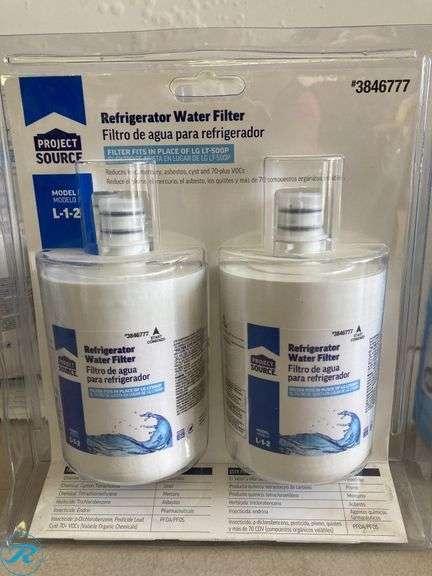 (3) New- (2) Project Source Twist-in Refrigerator Water Filter L-1-2 Fits LG LT500P 2 -Pack (1) Samsung Push-in Refrigerator Water Filter - Roller Auctions