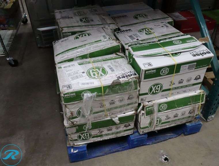 (16) Boise Paper X9 - 5000pc Per Case, 8.5" x 11", 92 Brightness, 20 Pounds - New/Damaged Box/Few Damaged - Roller Auctions