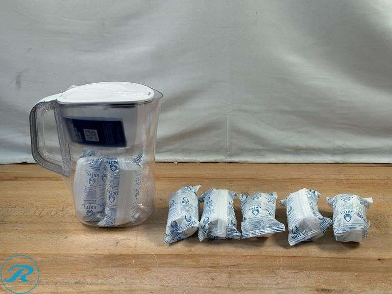 Brita: Water Filter Pitcher- New; (7) Brita: Replacement Filters- New - Roller Auctions