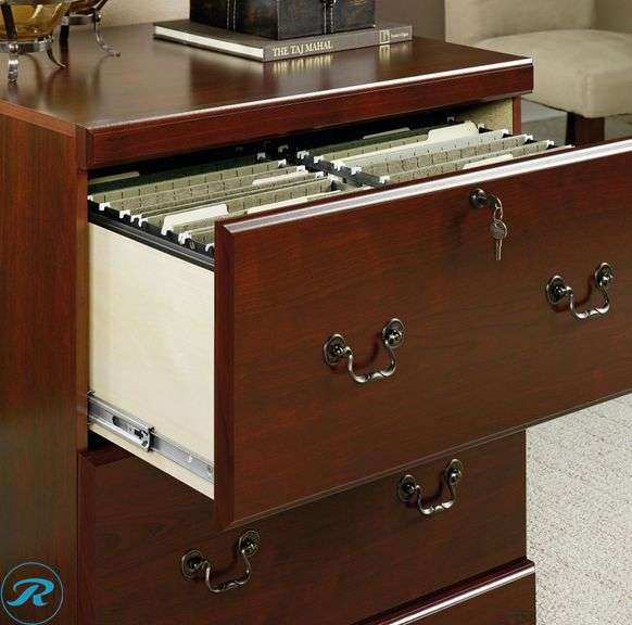 Sauder® Heritage Hill 30-1/8”W x 20-1/2"D Lateral 2-Drawer File Cabinet, Classic Cherry - New - Roller Auctions