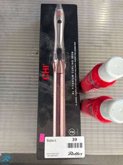 CHI XL Titanium Curling Iron and Two Bottles of CHI Dry Shampoo - Roller Auctions