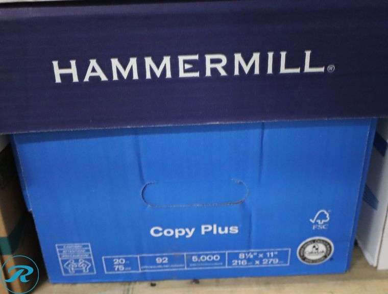 (6) Assorted 5000pc Per Case, 8.5" x 11", 92 Brightness, 20 Pounds - New/Damaged Box/Few Damaged - Roller Auctions