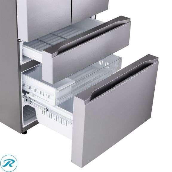 LG 30 cu. ft. Smart Standard-Depth MAX 4-Door French Door Refrigerator with Full-Convert Drawer - New - $1949 Retail, Light Small Scratches/Scuff on front/Never Used - Roller Auctions