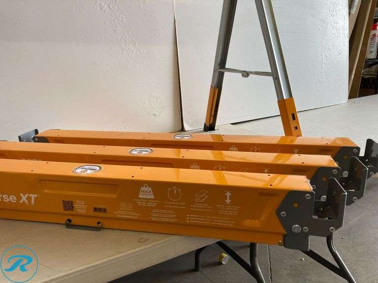 (4) New- BORA Workhorse XT 38-in W x 30-in H Adjustable Steel Saw Horse ( 1350-lb Capacity) - Roller Auctions