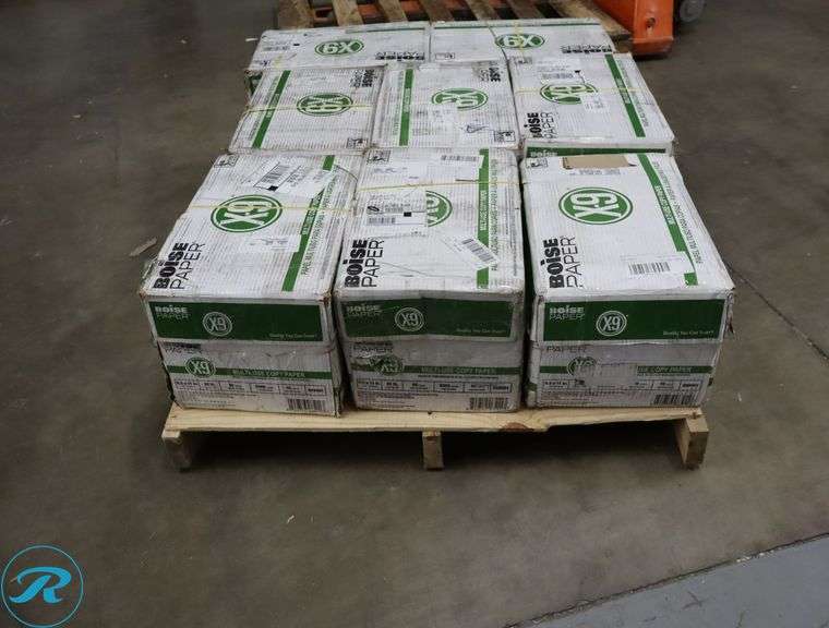 (8) Boise Paper X9 - 5000pc Per Case, 8.5" x 11", 92 Brightness, 20 Pounds - New/Damaged Box/Few Damaged - Roller Auctions
