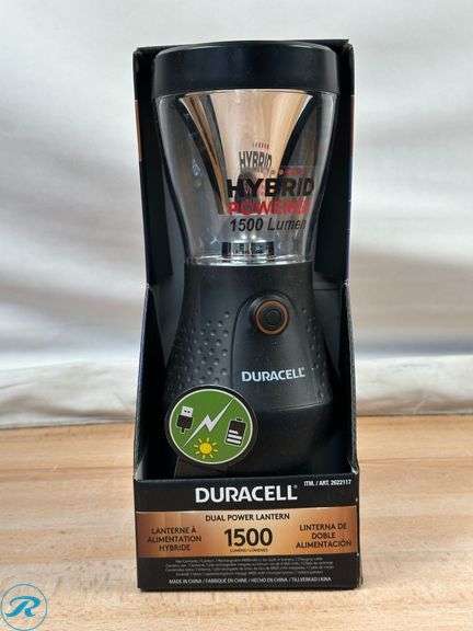 Duracell: 2000 Lumen Tri-Power Lantern- Like New; Duracell: 1500 Lumen Hybrid Lantern- New - Roller Auctions