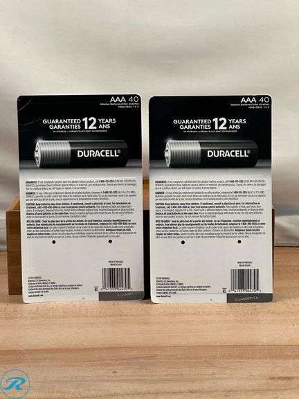 (2) Duracell Coppertop Alkaline AAA Batteries, 40-count - New - Roller Auctions