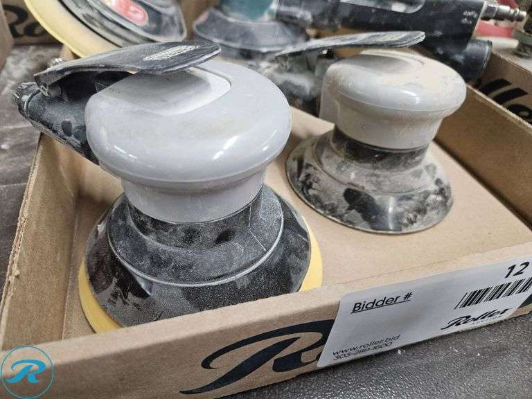 (4) Pneumatic Sanders: (2) Central Pneumatic and (2) Dynabrade 58435 - Roller Auctions