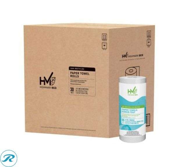 Highmark® ECO 2-Ply Paper Towels, 100% Recycled, 85 Sheets Per Roll, Case Of 30 Rolls- New/ Damaged Box; Sparkle® Professional Series by GP PRO 2-Ply Kitchen Paper Towels, 70 Sheets Per Roll, Pack Of 30 Rolls- New - Roller Auctions