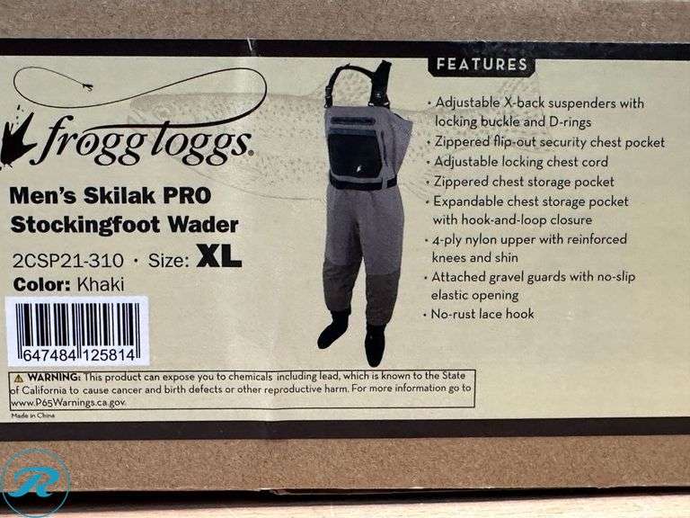 Frogg Logg: Men's Skilak Pro Stockingfoot Wader, XL- New - Roller Auctions