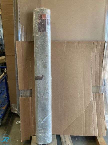 (1) New- allen + roth Tess 5 x 7 (ft) Loomed Cream Rectangular Indoor/Outdoor Medallion Pet Friendly Area rug - Roller Auctions