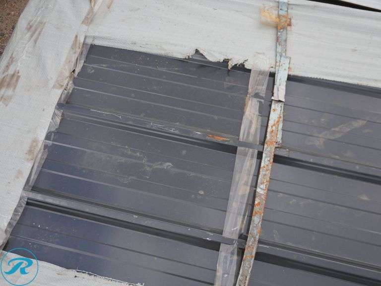 (50) New Sheets SKLP SKL50 Galvalume Steel Siding/Roofing, 12' (Top Panel Damaged) - Roller Auctions
