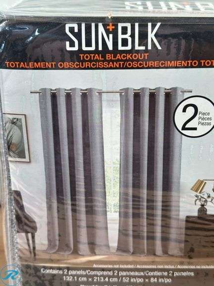 (2) Maxwell Total Blackout Window Curtains, 52” x 84”, 2-piece Set- (1) New, (1) Like New - Roller Auctions
