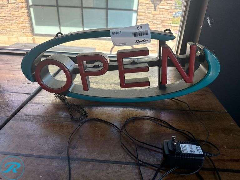 (2) LED Open Signs