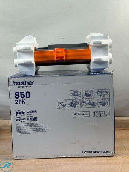 Brother: TN-850 Black High Yield Toner Cartridge, TN-850BK- New/ Open Box; Brother: TN-850 Black High Yield Toner Cartridges, Pack Of 2- (1) New/ (1) Used/ Untested - Roller Auctions