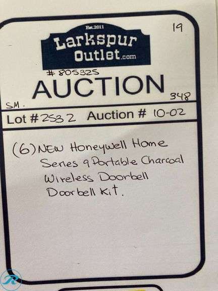 (6) New- Honeywell Home Series 9 Portable Charcoal Wireless Doorbell Doorbell kit - Roller Auctions