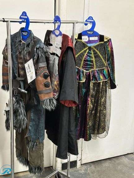 (3) Assorted Kid's Halloween Costumes, Age 7-8- New, (1) Missing Broom Stick