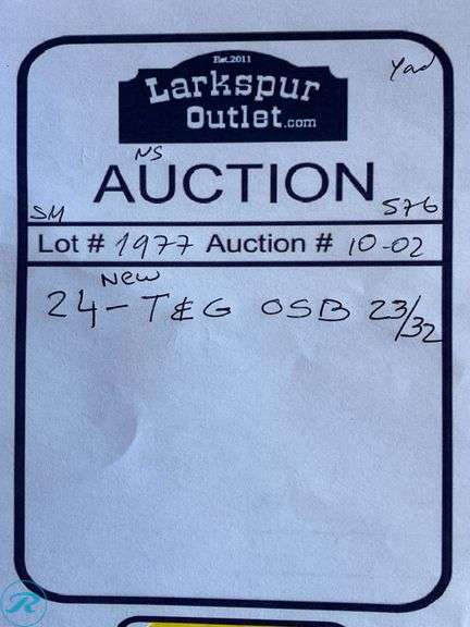 (24) New- 23/32 Tongue & Grove OSB 4 x 8 - Roller Auctions