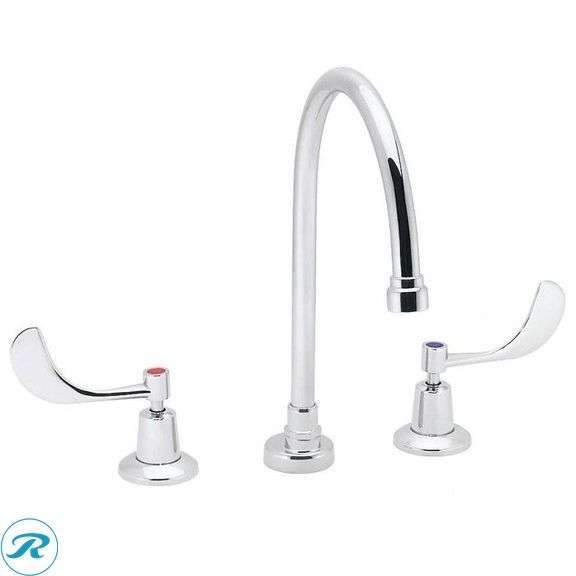 (1) New- Speakman Commander Polished Chrome Widespread 2-handle High-arc Commercial Handle Bathroom Sink Faucet