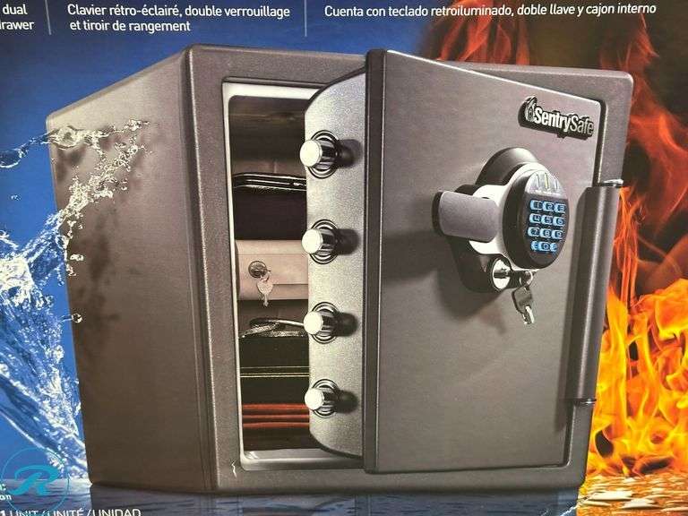 SentrySafe: Fire-Safe® Electronic Safe, 1.23 Cu. Ft., Gunmetal Gray- New - Roller Auctions