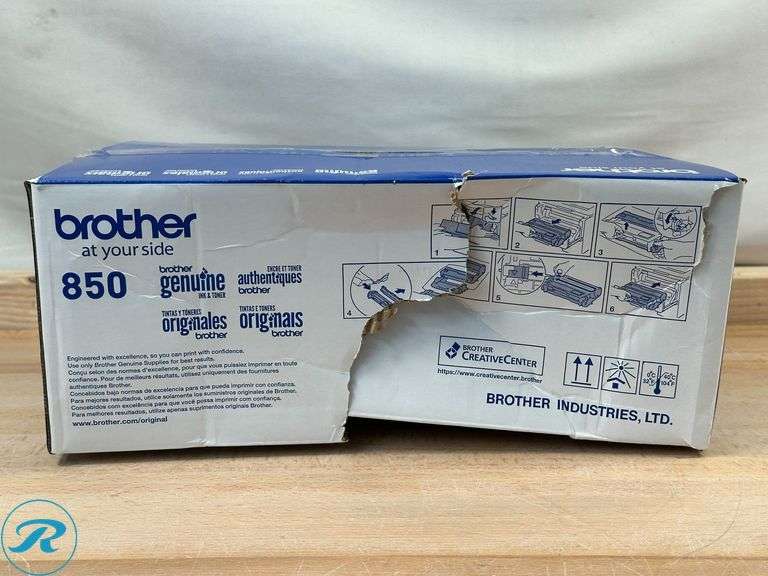 Brother: TN-850 Black High Yield Toner Cartridge, TN-850BK- New/ Open Box; Brother: TN-850 Black High Yield Toner Cartridges, Pack Of 2- (1) New/ (1) Used/ Untested - Roller Auctions