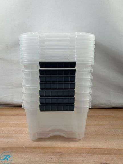 (5) Greenmade: InstaView 45 Quart Multi-Use Storage Container- New; (7) IRIS: 12.9 Quart Buckle Up Storage Bin- New - Roller Auctions