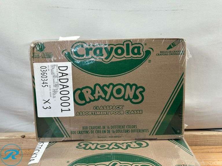 (2) Crayola®: Classpack® Standard Crayons, 16 Assorted Colors, Pack Of 800 Crayons- New - Roller Auctions