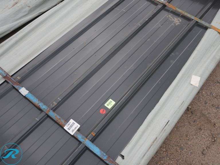 (50) New Sheets SKLP SKL50 Galvalume Steel Siding/Roofing, 12' (Top Panel Damaged) - Roller Auctions