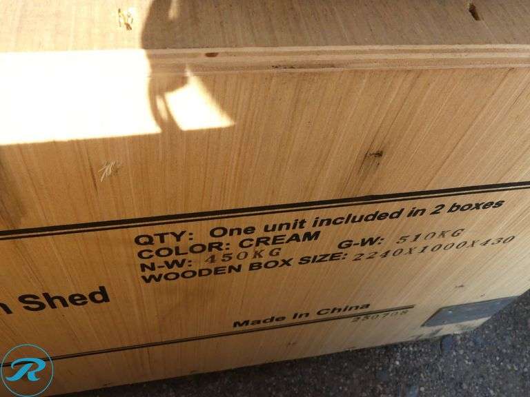 New KJ K3325 Double Garage Metal Shed, 33' x 25' - Roller Auctions