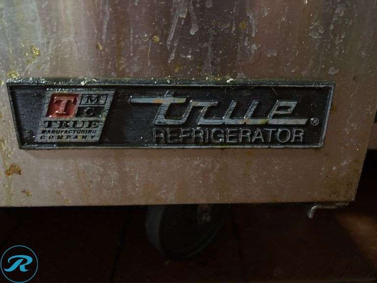True TSSU-48-18M-B 2-Door Mega Top Refrigerated Sandwich Prep Table on Casters - Roller Auctions
