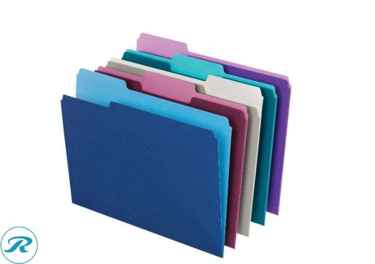 (5) Office Depot® Brand 2-Tone File Folders, 1/3 Cut, Letter Size, Assorted Jewel Tone Colors, Box Of 100- New - Roller Auctions