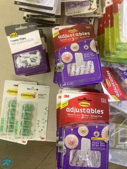 (230) New- Assorted home improvement items (clips, handing strips, drawer track, brick hangers, locking plug etc) - Roller Auctions