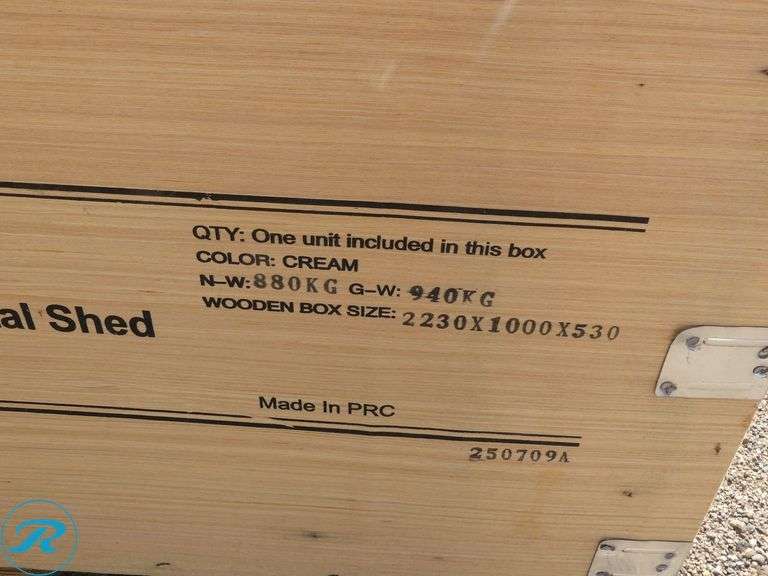 New KJ K2223 Double Garage Metal Shed, 23' x 22' x 13' High - Roller Auctions