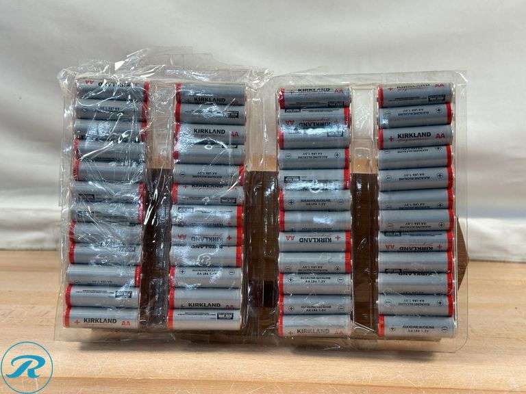 (2) Kirkland Signature Alkaline AA Batteries, 48-count - New - Open Box - Roller Auctions