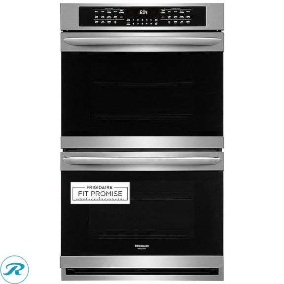 (1) New- Frigidaire Gallery 30 inch Double Electric Wall Oven with Self + Steam Cleaning ( Fingerprint Resistant Stainless Steel ) - Roller Auctions