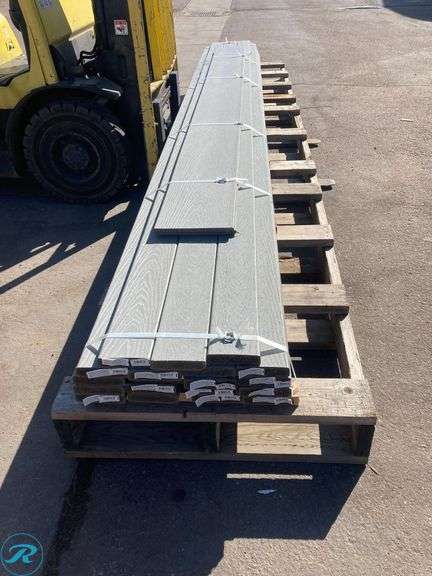 (21) New- (19) Trex Select FT 2" x 6" x 16ft Pebble Grey Square composite Deckboard (2) Trex Select 1" x 11" x 12ft Composite Pebble Grey Fascia Deckboard - Roller Auctions