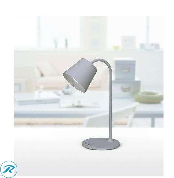 (3) Realspace™:  Kessly LED Desk Lamp With USB Port, 17"H, Gray- New - Roller Auctions