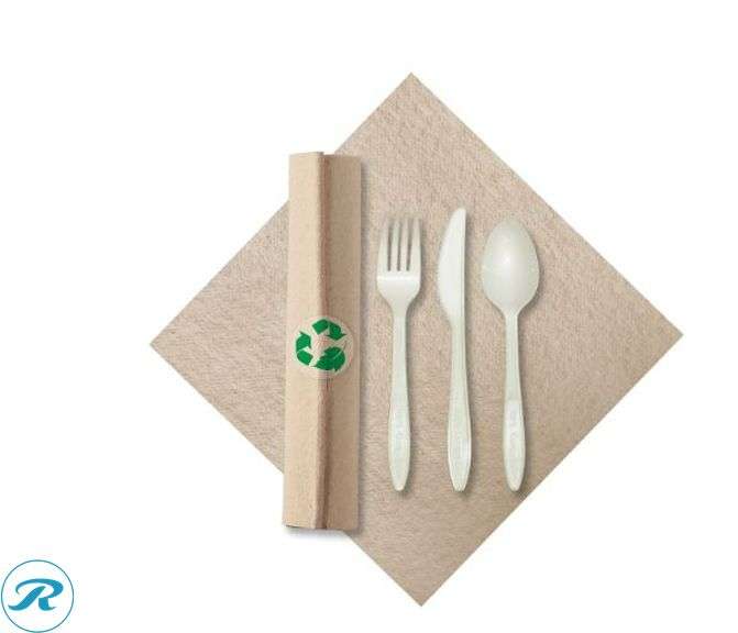 CaterWrap Pre-Rolled Cutlery: Linen-Like Napkin, Natural/White, Case Of 100 Rolls- New; Pacific Blue Ultra® by GP PRO: 1-Ply, 9" x 400', White, 6 Rolls - New - Roller Auctions