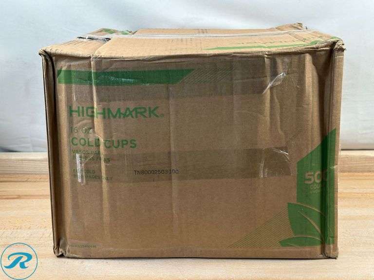 Highmark®: ECO Compostable Plastic Cups, 16 Oz, Clear, Pack Of 500- New/ Damaged Box - Roller Auctions