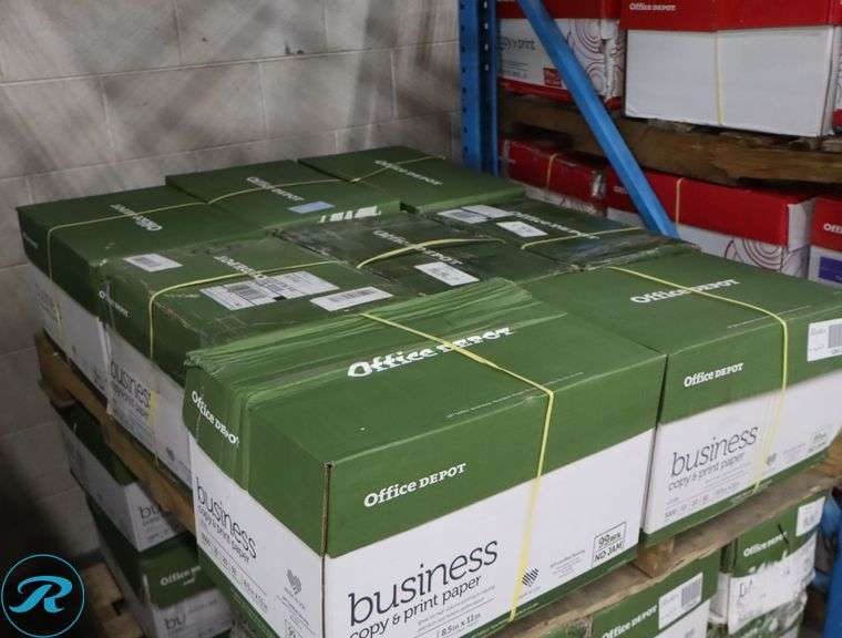 (6) Office Depot Business Copy & Print Paper 5000pc Per Case, 8.5" x 11", 92 Brightness, 20 Pounds - New/Damaged Box/Few Damaged - Roller Auctions