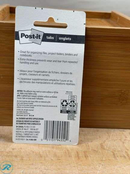 (12) Post-it® Tabs, 1 in. x 1.5 in., 1 Pack, 88 Tabs/Pack, Assorted Colors- New - Roller Auctions