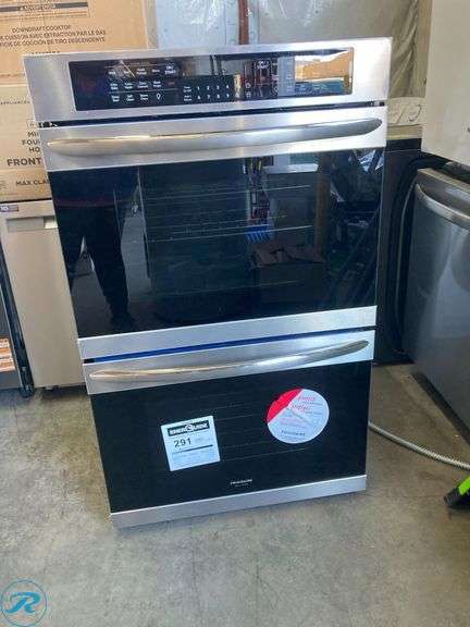 (1) New- Frigidaire Gallery 30 inch Double Electric Wall Oven with Self + Steam Cleaning ( Fingerprint Resistant Stainless Steel ) - Roller Auctions