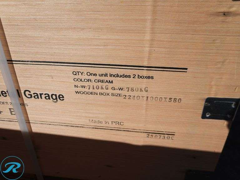 New KJ K4525 Double Garage Steel Barn Shed, 45' x 25' x 14' High - Roller Auctions