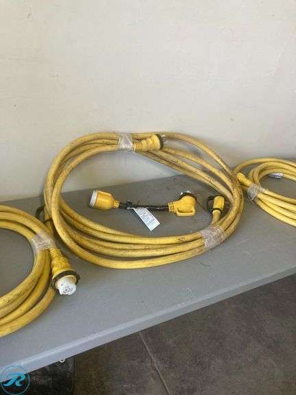 (4) - (3) Power Extension Cable for 50 amp to 30 amp (1) Electrical Adapter - Roller Auctions